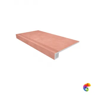 Комплект (SR05 (33x120) непол. (прямоугол. бортик) с насечками + Подступенок (14,5x120))