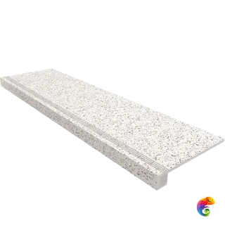 Комплект (CM00 (33x120) непол. (прямоугол. бортик) с насечками + Подступенок (14,5x120))