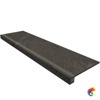 Комплект (GB03 (33x120) непол. (прямоугол. бортик) с насечками + Подступенок (14,5x120))