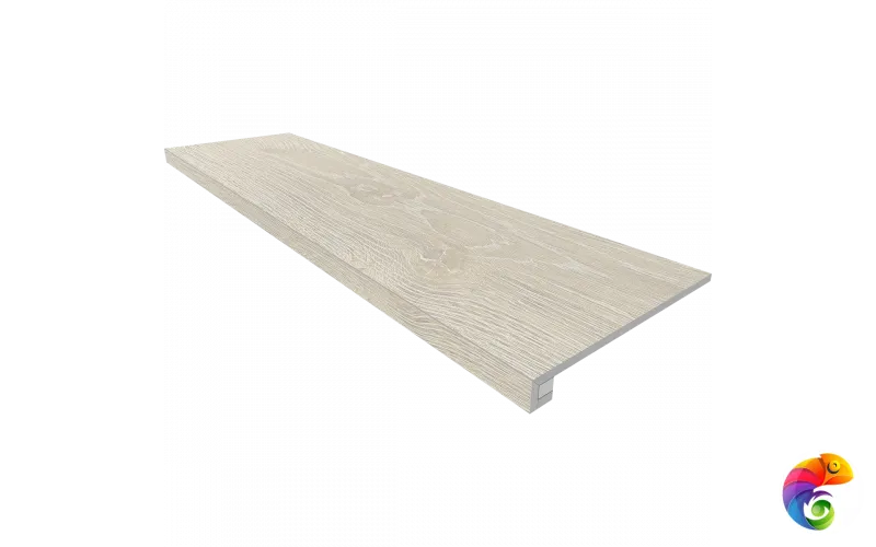 Комплект (Ступень KW00 (33x120) структур. (прямоугол. бортик) без насечек + Подступенок (14,5x120))