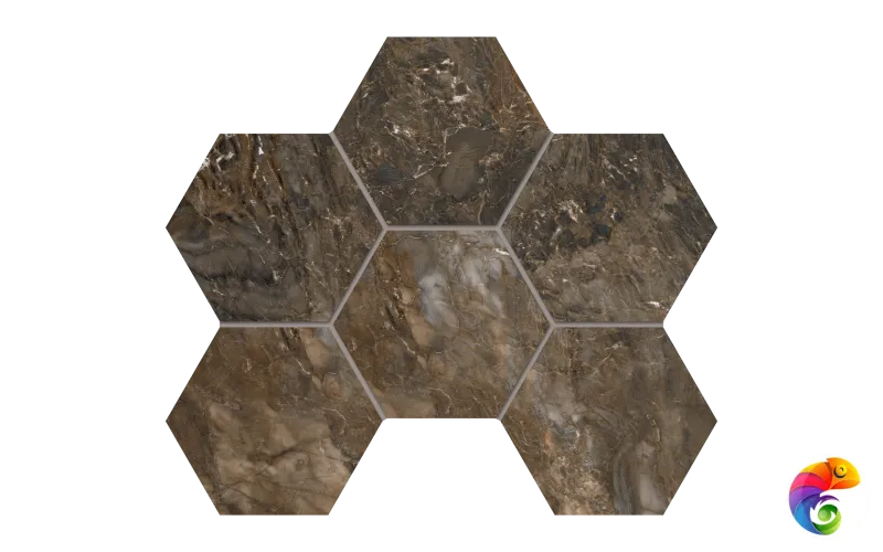 Мозаика BR04 Hexagon 25x28,5 полир.