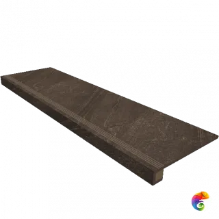 Комплект (GB04 (33x120) непол. (прямоугол. бортик) с насечками + Подступенок (14,5x120))