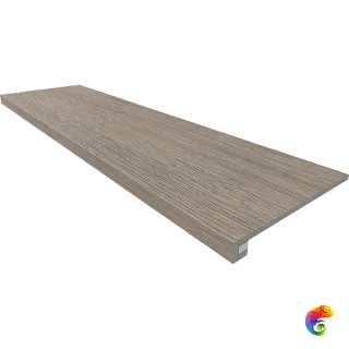 Комплект (KW02 (33x120) структур. (прямоугол. бортик) без насечек + Подступенок (14,5x120))