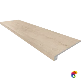 Комплект (SF02 (33x120) непол. (прямоугол. бортик) без насечек + Подступенок (14,5x120))