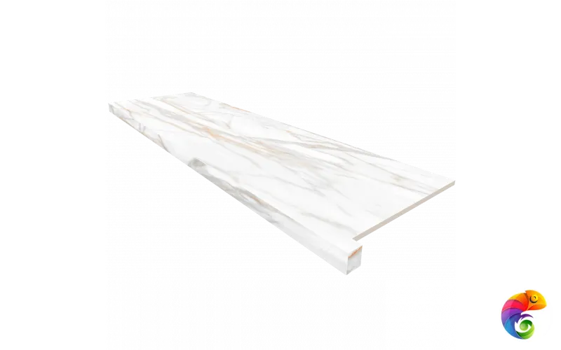 Подоконник угловой SM02 33х120 полир. с боковым выступом (правый)