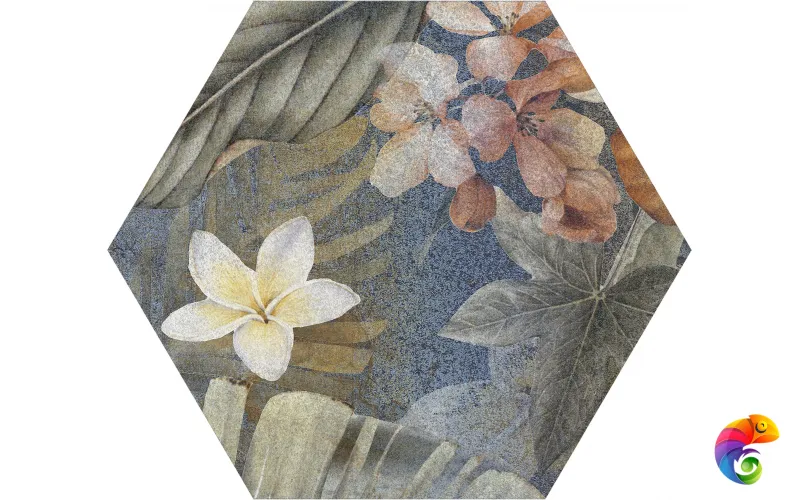 Керамогранит HIBISCUS Blue Matt Hexa 23,2x26,7