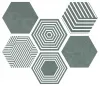 PIER17 Hexa Turquoise 23,2x26,7