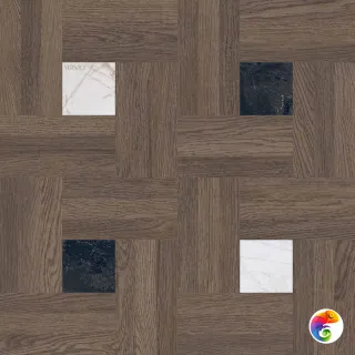 LEATHERWOOD CHESTERFIELD EBONY NAT.3D 60X60 8,5 мм