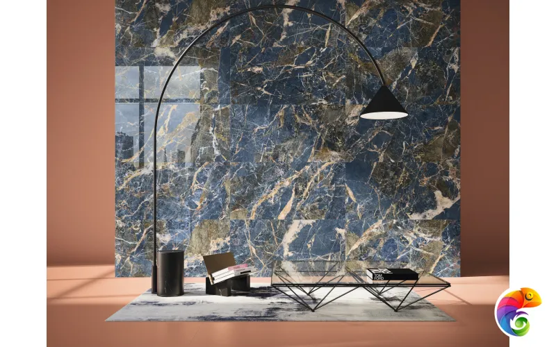 ICARO BLUE MARBLE POL RECT 120X280