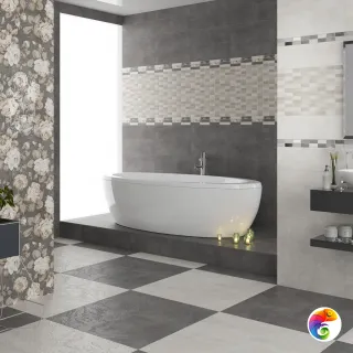 Fiori grigio LB Ceramics