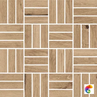A-WS6O156\J Декор кер. Woodhouse_Cers Темно-бежевый 30*30 _мозаика 1 \10