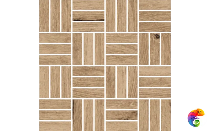 A-WS6O156\J Декор кер. Woodhouse_Cers Темно-бежевый 30*30 _мозаика 1 \10