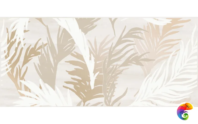 15917 Декор кер. Atria_Cers Беж. 44*20 _листья 1 \7