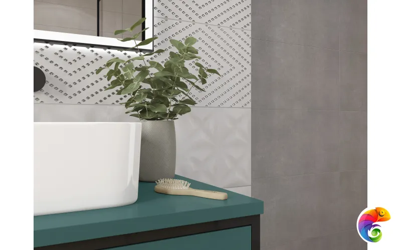 15919 Декор кер. Apeks_Cers Светл. сер. 75*25 _ ромбы 1 \4