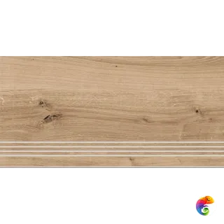 A-WS4O156\J Плитка грес ступень Woodhouse_Cers Темно-бежевый 59,8*29,7 _ 1 \6