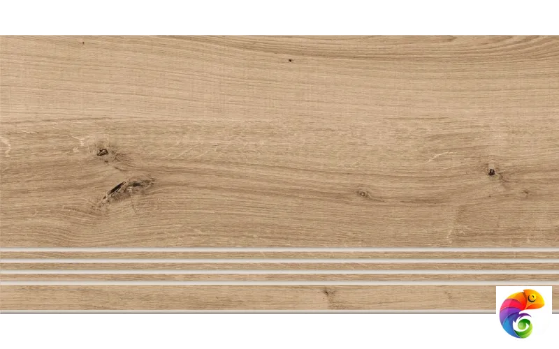 A-WS4O156\J Плитка грес ступень Woodhouse_Cers Темно-бежевый 59,8*29,7 _ 1 \6