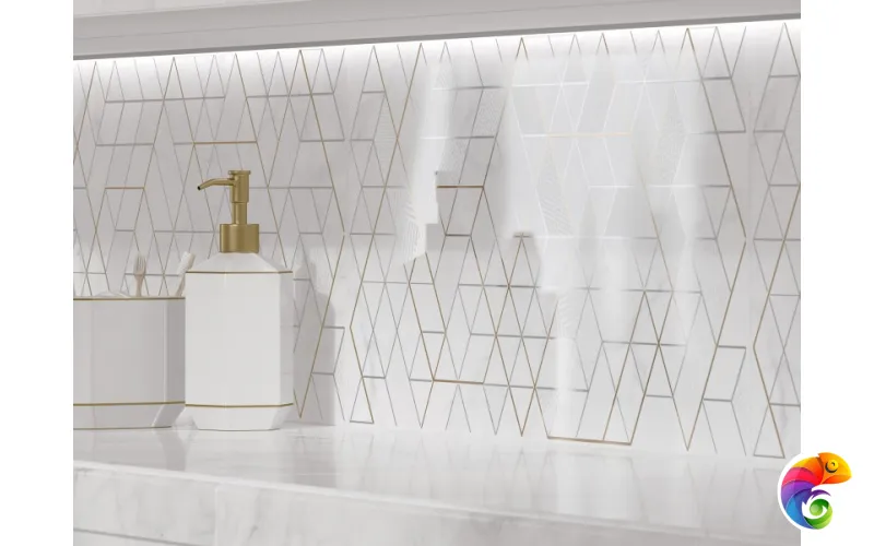 KT2L052DT-36 Декор кер. Calacatta_Cers Белый 59,8*29,8 _ромбы 1 \6