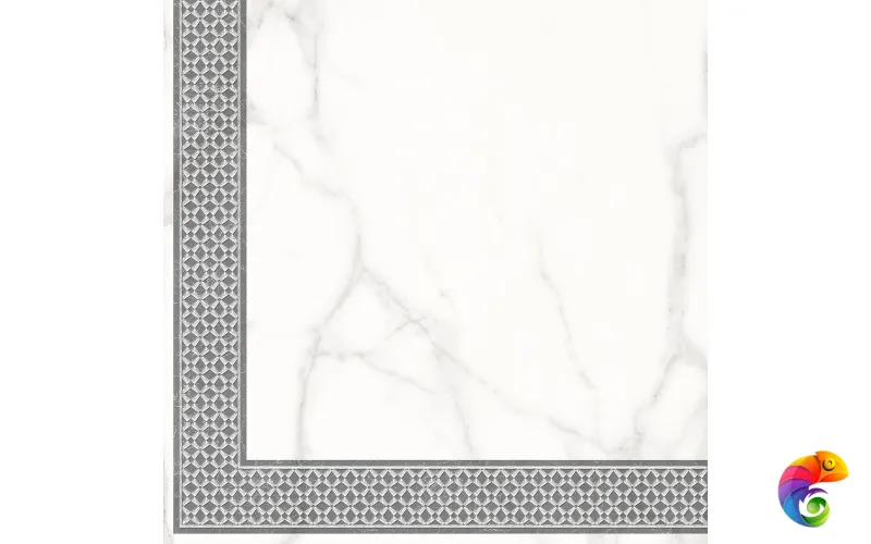 7346-0004-1001 Декор кер. Каррара Нова_LB Бел. 45*45 _декор 2_ 1 \4