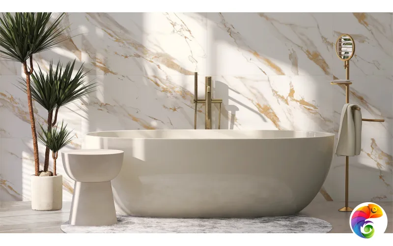 GT60600103MR Плитка грес глаз. Calacatta Royal_GT Белый 60*60 _ 1 \43,2