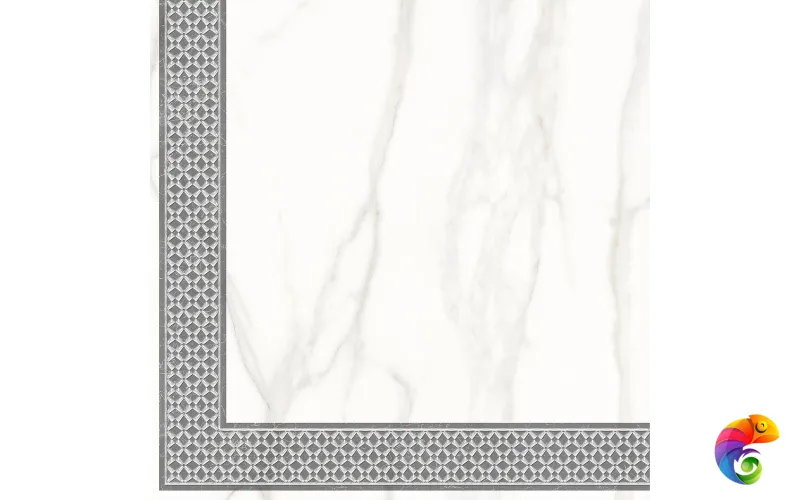 7346-0004-1001 Декор кер. Каррара Нова_LB Бел. 45*45 _декор 2_ 1 \4