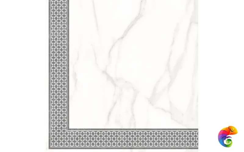 7346-0004-1001 Декор кер. Каррара Нова_LB Бел. 45*45 _декор 2_ 1 \4