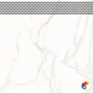 7346-0003-1001 Декор кер. Каррара Нова_LB Бел. 45*45 _декор 1_ 1 \4