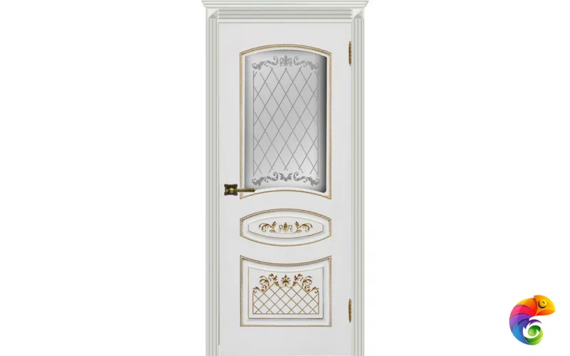 Карина 3 - эмаль белая + патина золото ДО