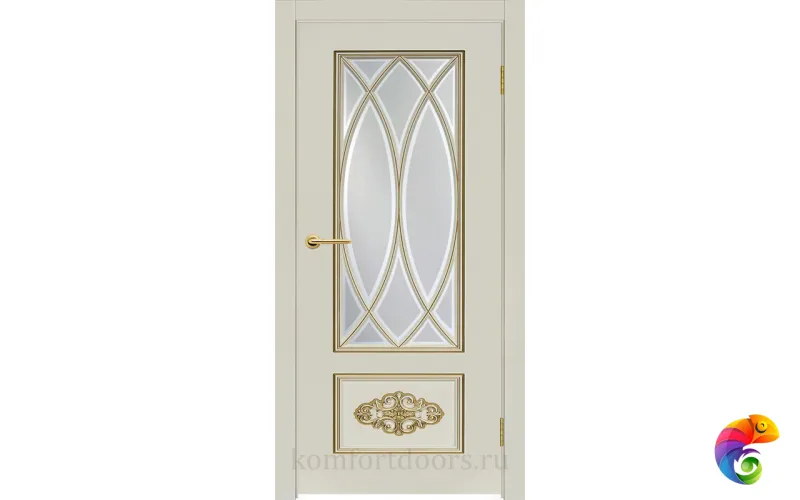 Флоренция-2 эмаль RAL9001 + патина золото ДО