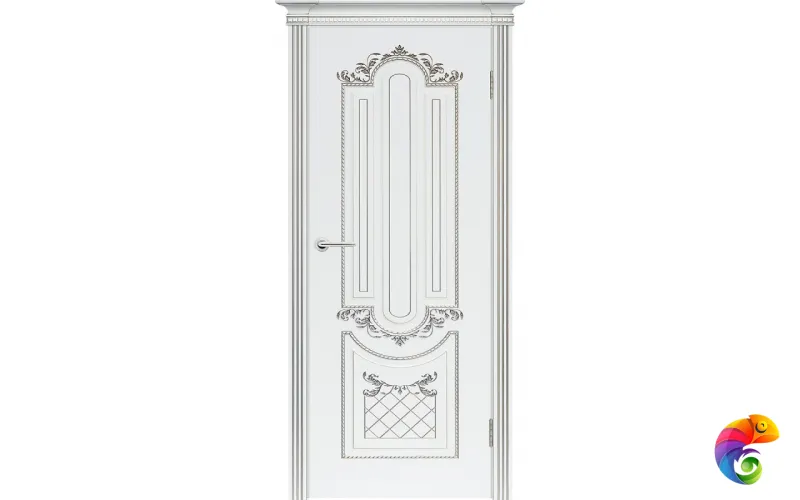 Карина 4 эмаль белая + патина серебро ДГ