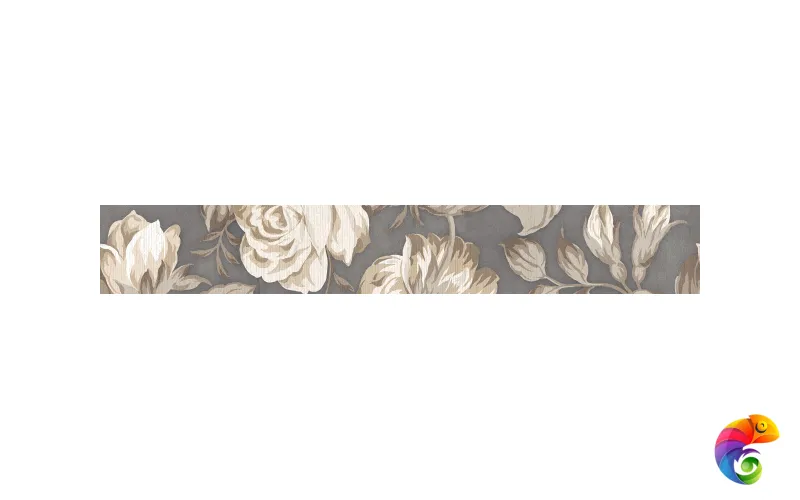 1506-0100 Фиори Гриджио Бордюр Цветы  9х60