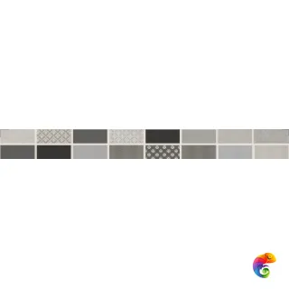 1506-0101 Фиори Гриджио Бордюр Металлизир 6,5х60