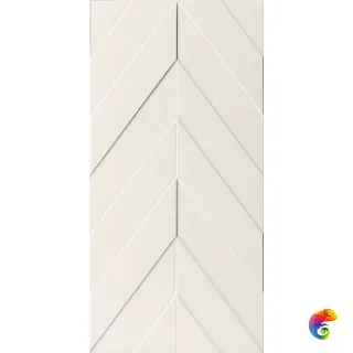4D Chevron White Matt Rett 40х80