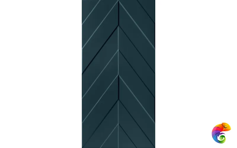 4D Chevron Deep Blue Matt Rett 40х80