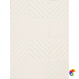 4D Diagonal White  20х20