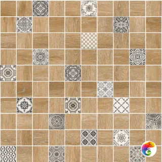 5032-0290 Астрид мозаика гл. декор натуральный 30х30