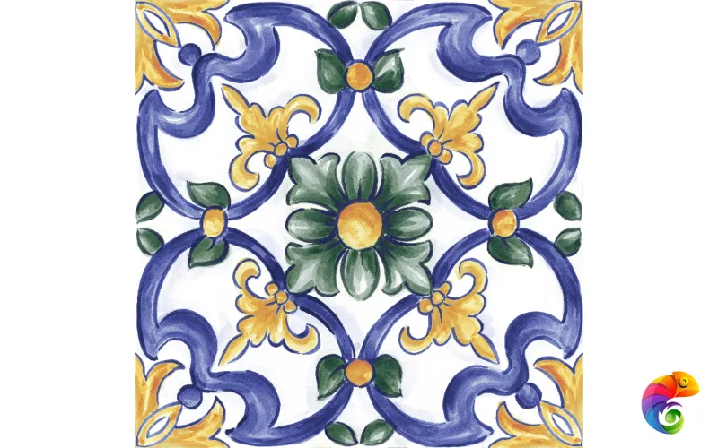RC8J Amuri Decoro Maiolica Tappeto 3 Glossy 20х20 RT