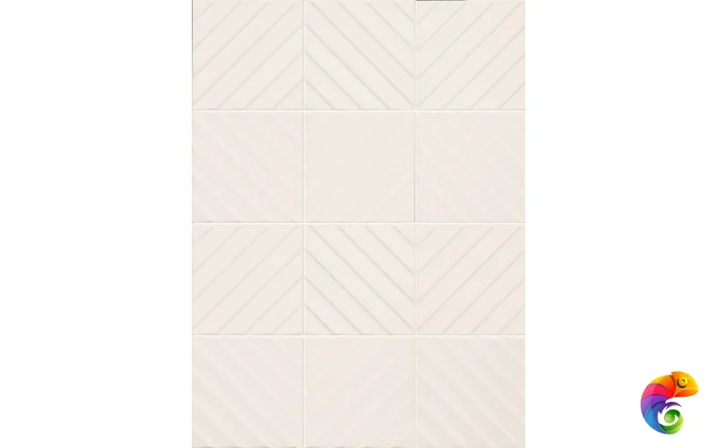 4D Diagonal White  20х20