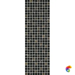 MM12111 Декор Астория черный мозаичный 75x25
