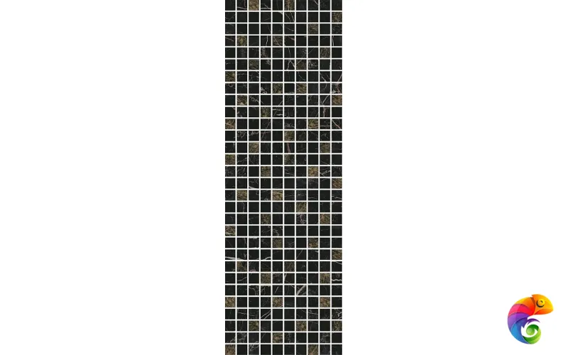 MM12111 Декор Астория черный мозаичный 75x25