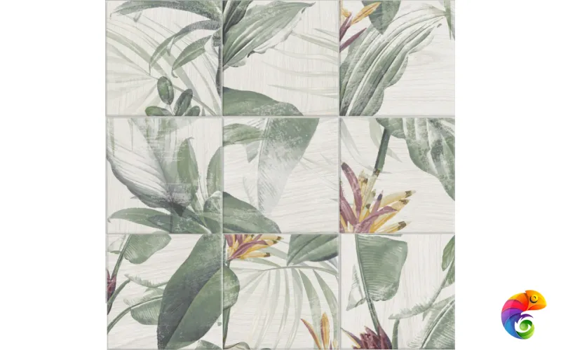 Decor Mural Spring Leaves 20x20