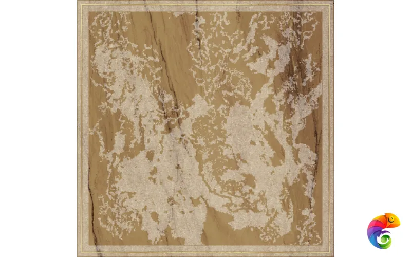 Decor Solitaire Rosone Pav.  Gold- Visone Lapp/Rett 60x60