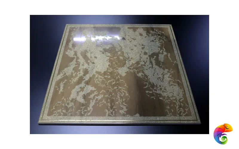 Decor Solitaire Rosone Pav.  Gold- Visone Lapp/Rett 60x60
