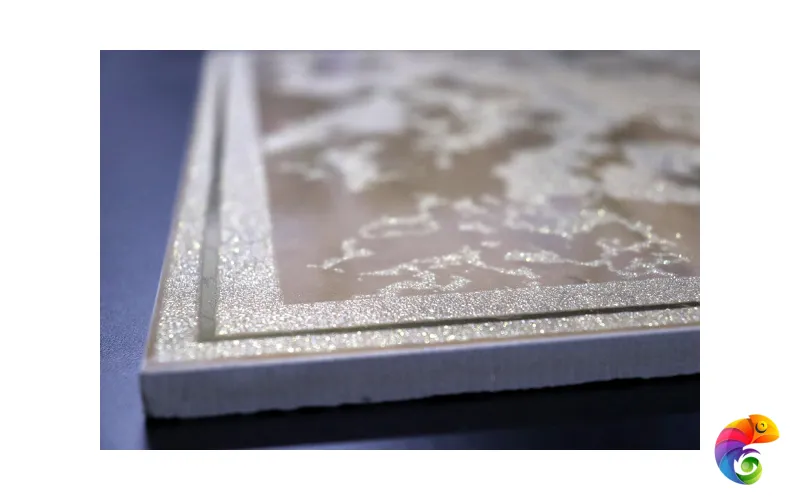 Decor Solitaire Rosone Pav.  Gold- Visone Lapp/Rett 60x60
