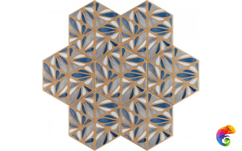 J084 Terracreta Dipinto Chamotte Esagonо 25х21,6
