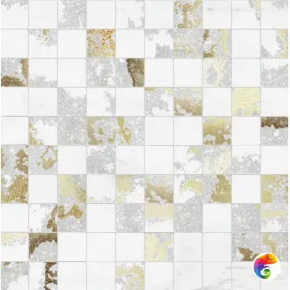 MQSW Mosaico Q. Solitaire White Mix 29,7х29,7 (Р) (6 шт)