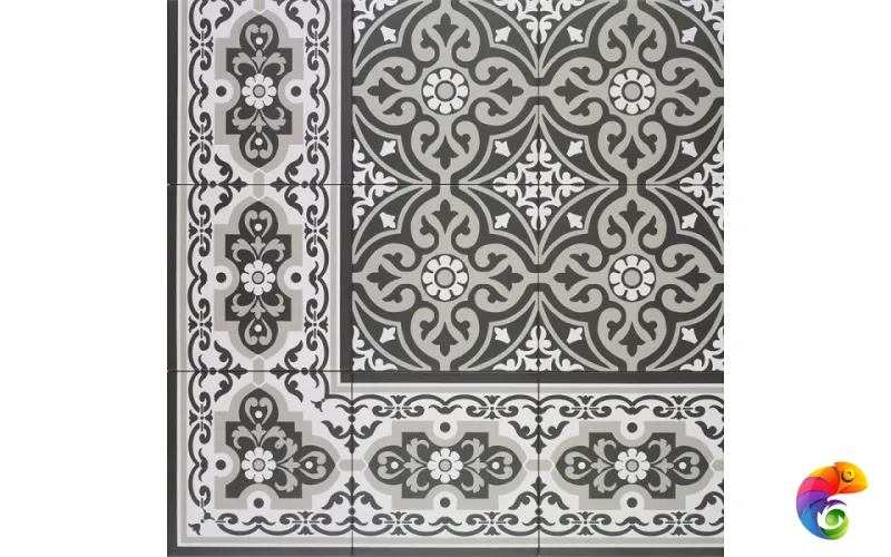 Normandy Cenefa Black 20х20