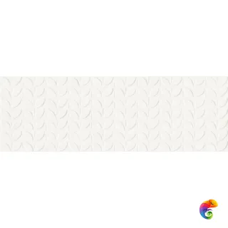 RA6J Vida Struttura Foglia 3D Bianco Rett 30x90