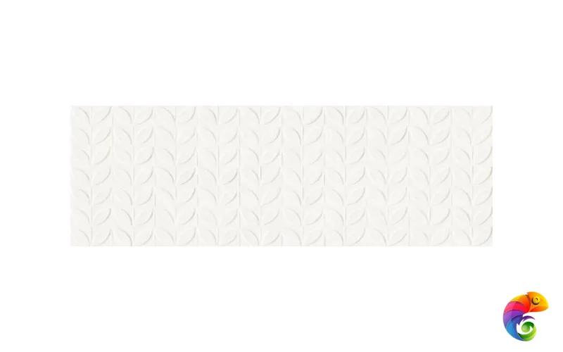 RA6J Vida Struttura Foglia 3D Bianco Rett 30x90