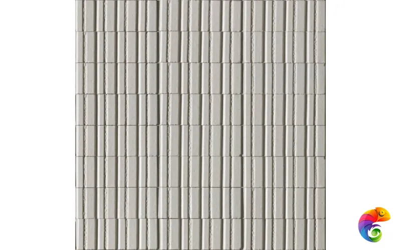 RAEL Glacé Struttura 3D Rayé Bianco Glossy 7,5x20 