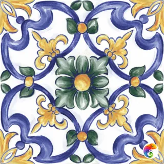 RC8J Amuri Decoro Maiolica Tappeto 3 Glossy 20х20 RT